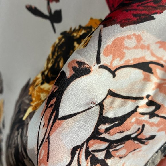 RIVER ISLAND Dolman Sleeve Silky Loose Top Button - Picture 5 of 6